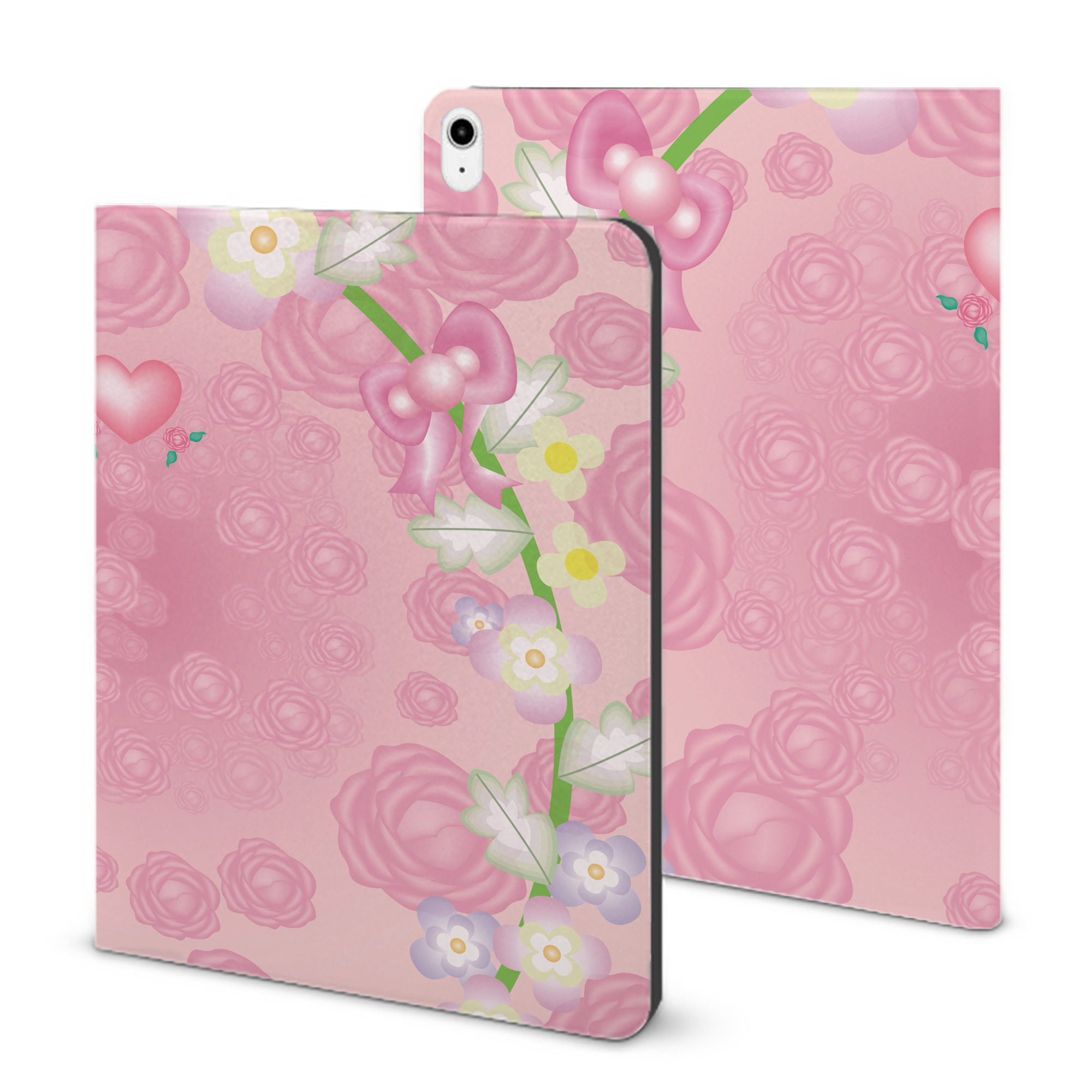 （画像用） Hello Kitty ハローキティ IPadケース ペンホルダー付き ブックスタイルデザイン